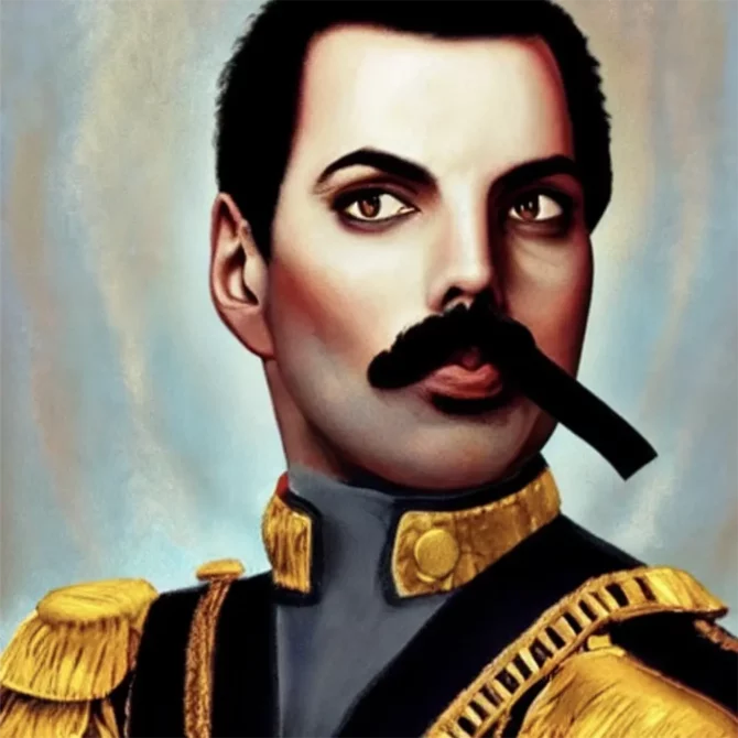 Freddie Mercury in the style of Rembrandt     8